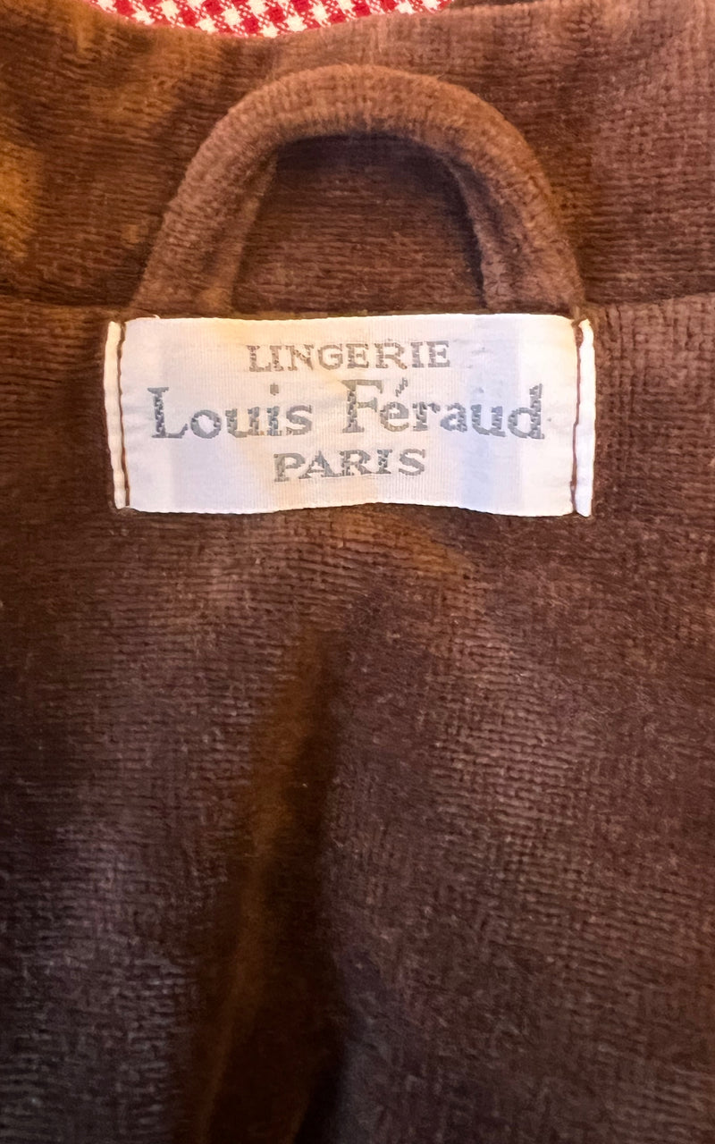 Vintage Louis Feraud Brown Velvet Dress