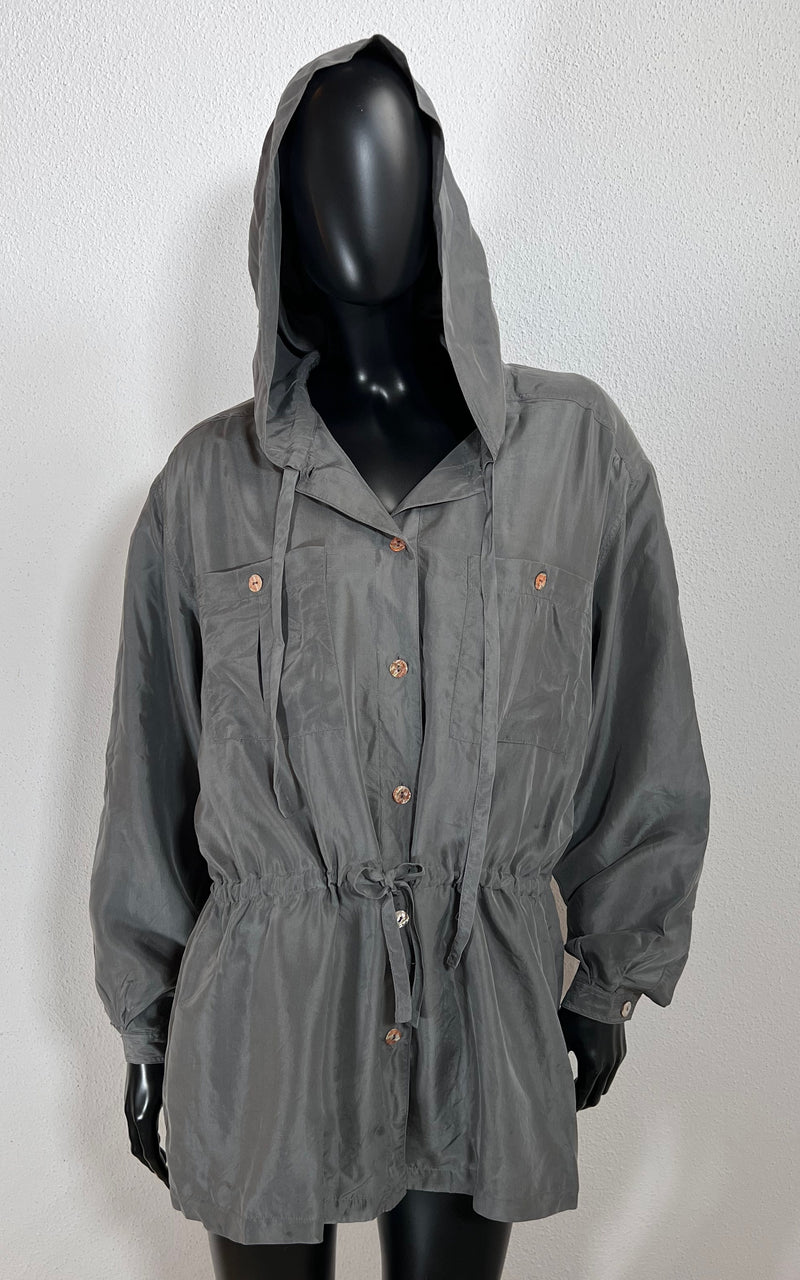 Vintage Hooded Silk Shirt