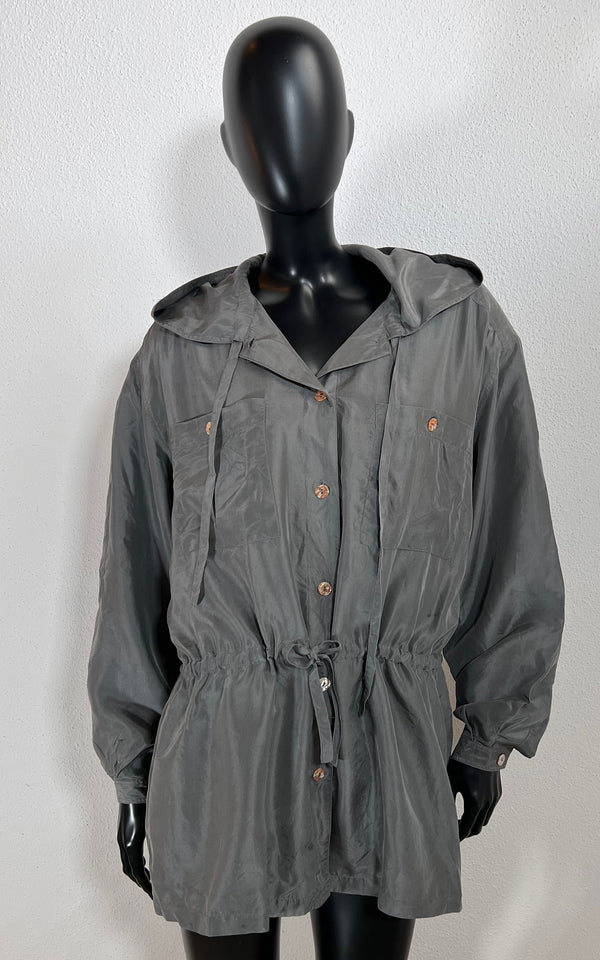 Vintage Hooded Silk Shirt