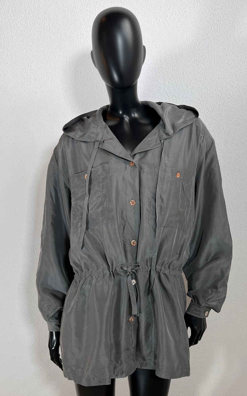 Vintage Hooded Silk Shirt