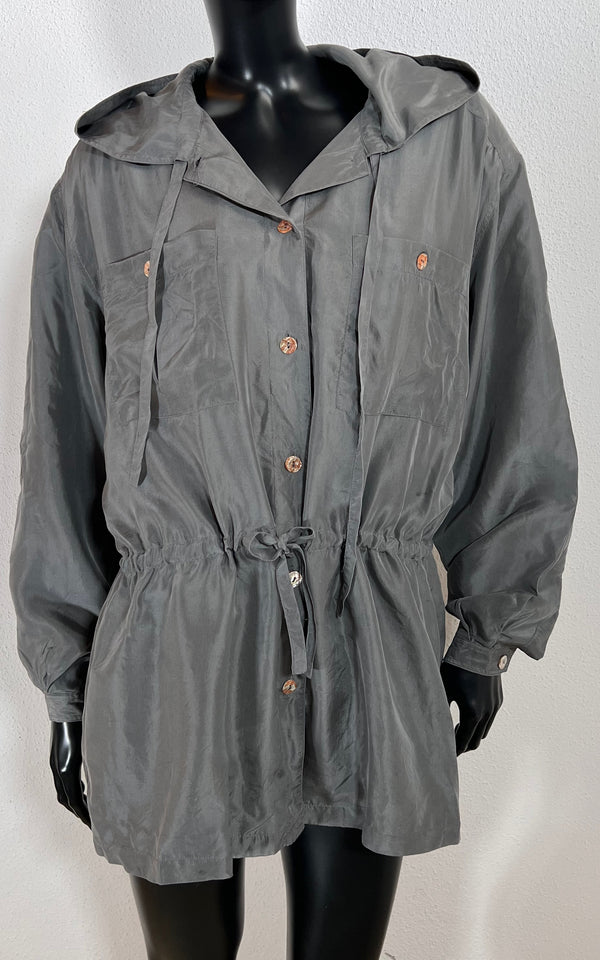 Vintage Hooded Silk Shirt