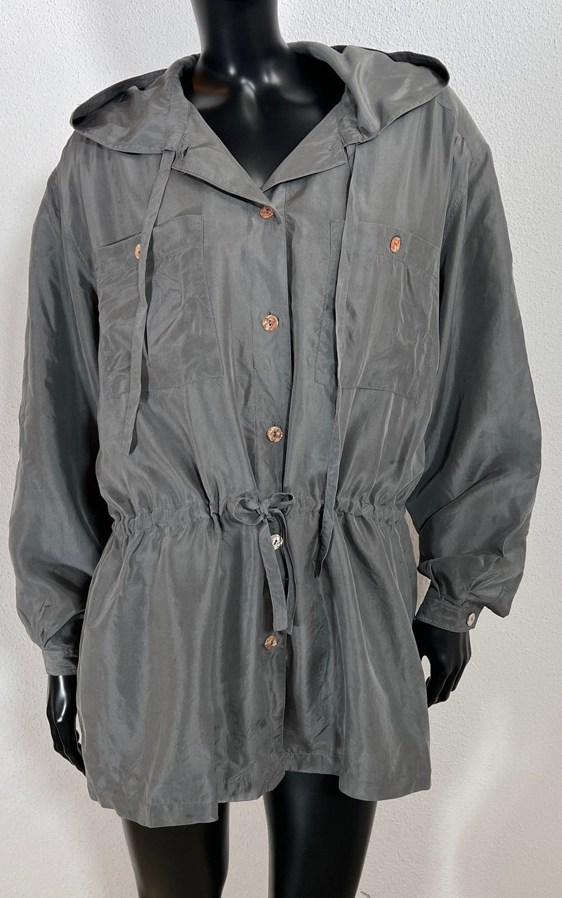 Vintage Hooded Silk Shirt