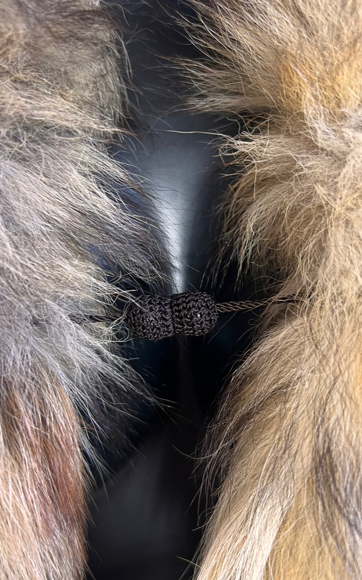 Long Vintage Fur Stole in Golden Brown & Honey Tones