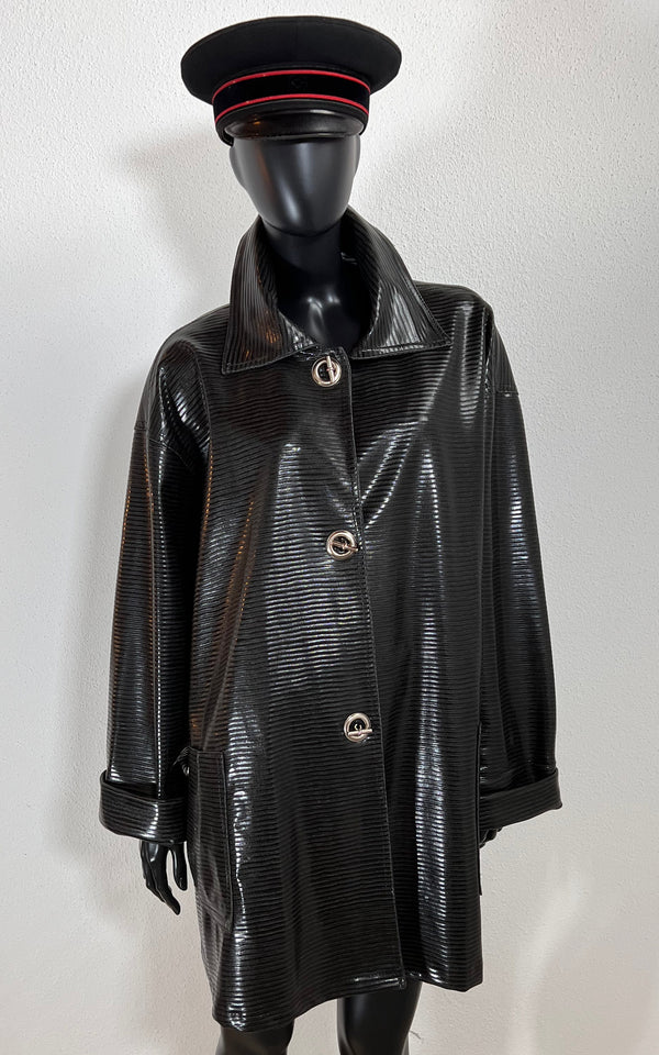 Vintage 90s Rubber Coat
