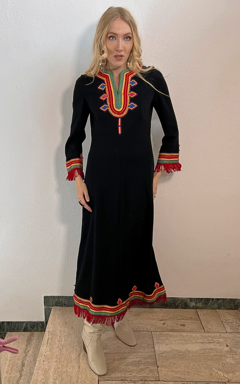 Vintage 70s Wool Betty Barclay Dress