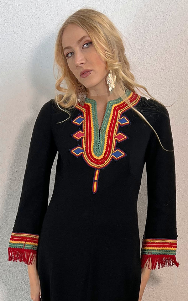 Vintage 70s Wool Betty Barclay Dress