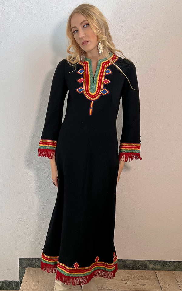 Vintage 70s Wool Betty Barclay Dress