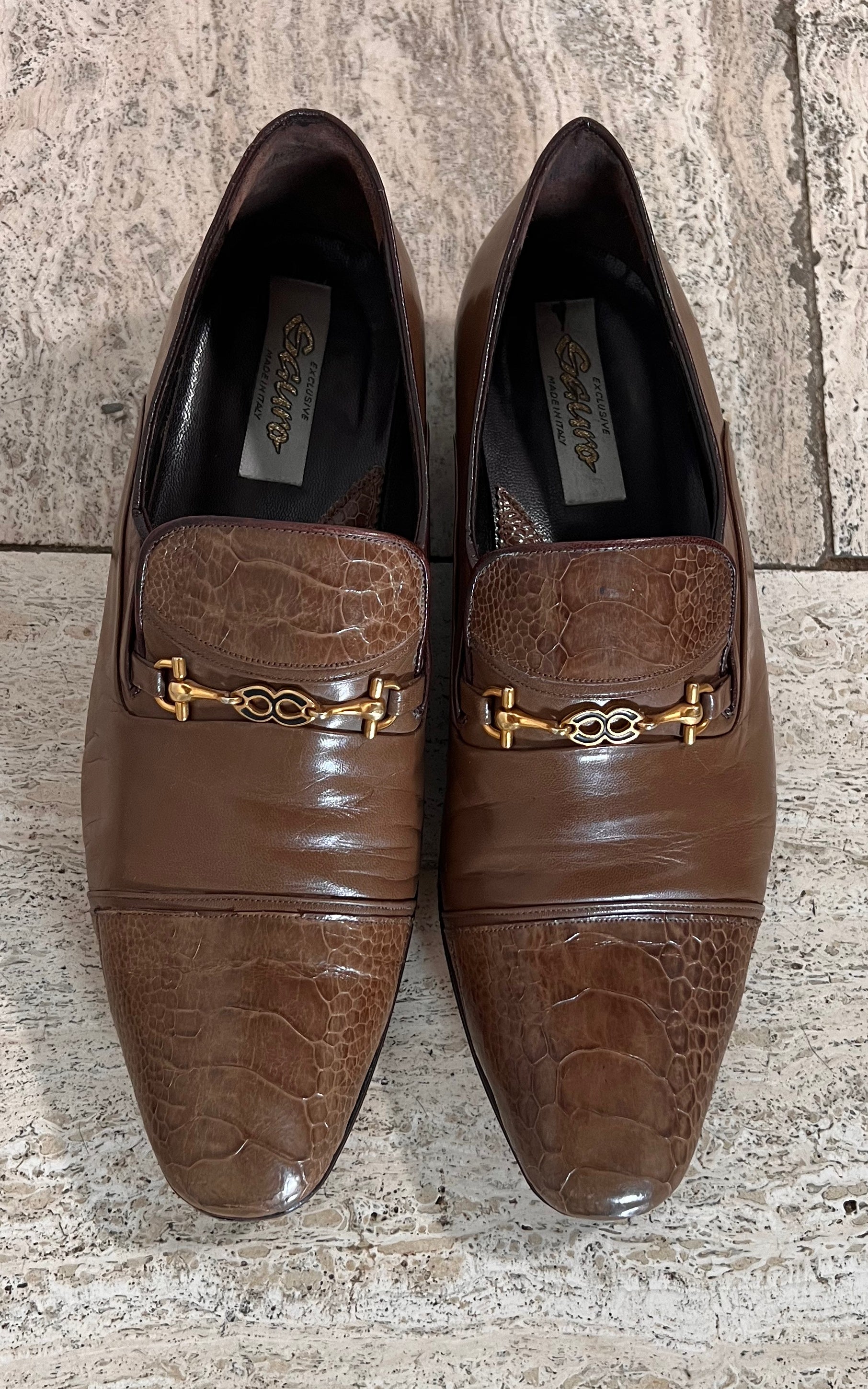 Vintage MENS Python Loafers 44