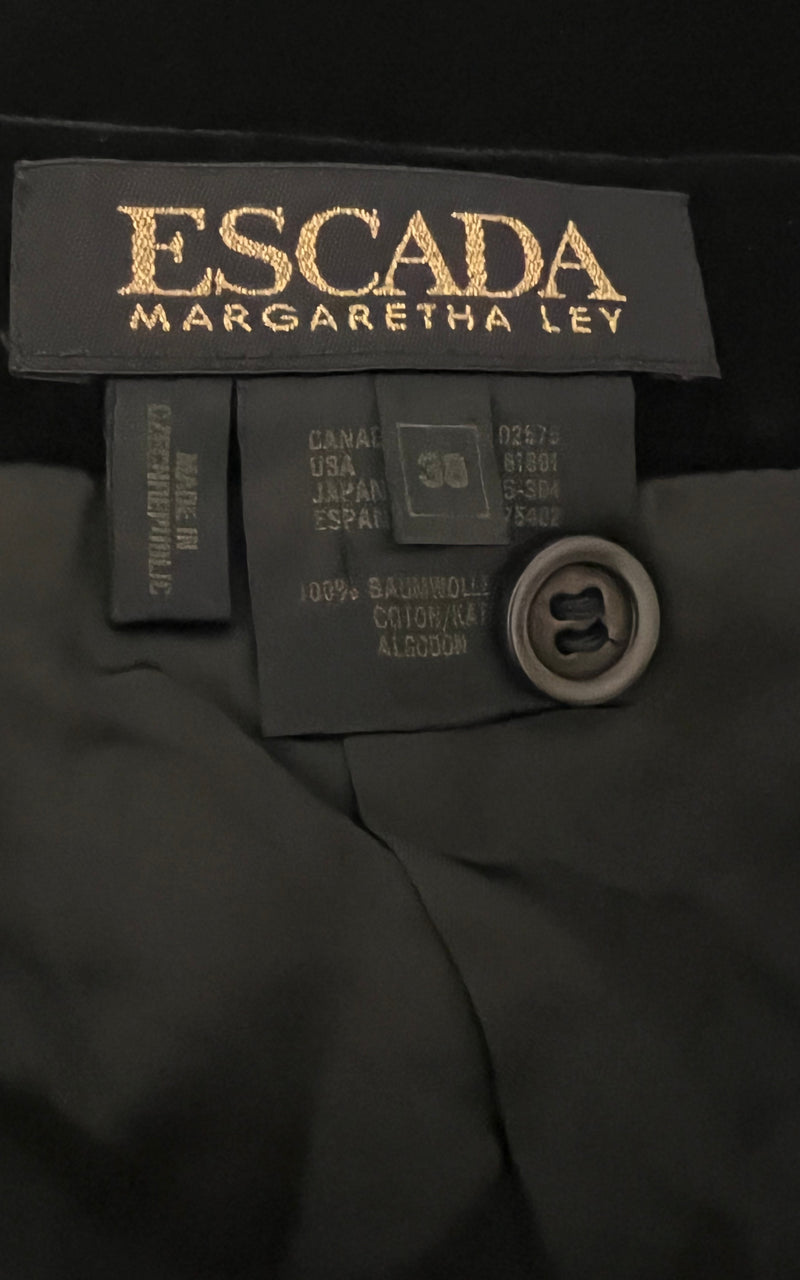 Vintage Escada Velvet Pencil Skirt