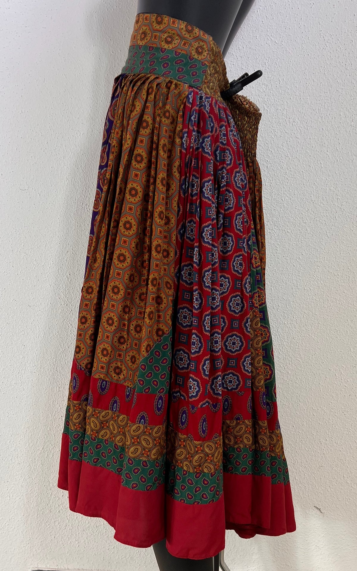 Vintage Nadir Paisley Scarf Print Viscose Skirt