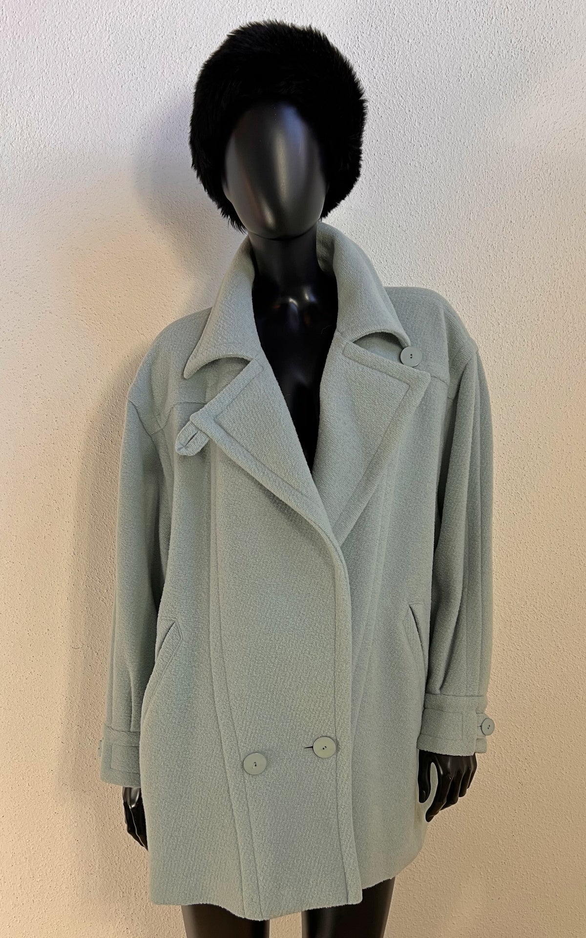 Vintage Escada by Margaretha Ley Alpaca &Wool Coat in Pale Mint