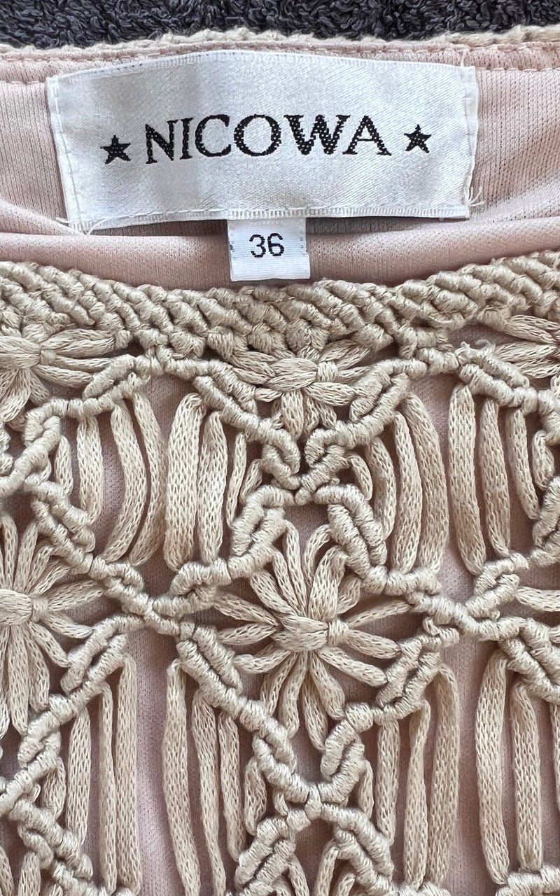 Vintage Nicowa Makramee Fringe Top