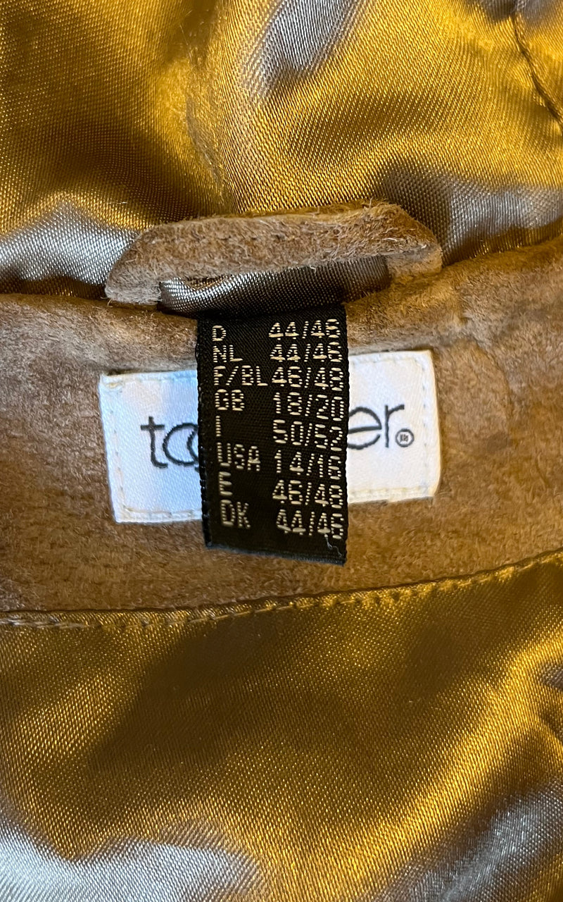 Vintage 90s Hooded Suede Leather Jacket