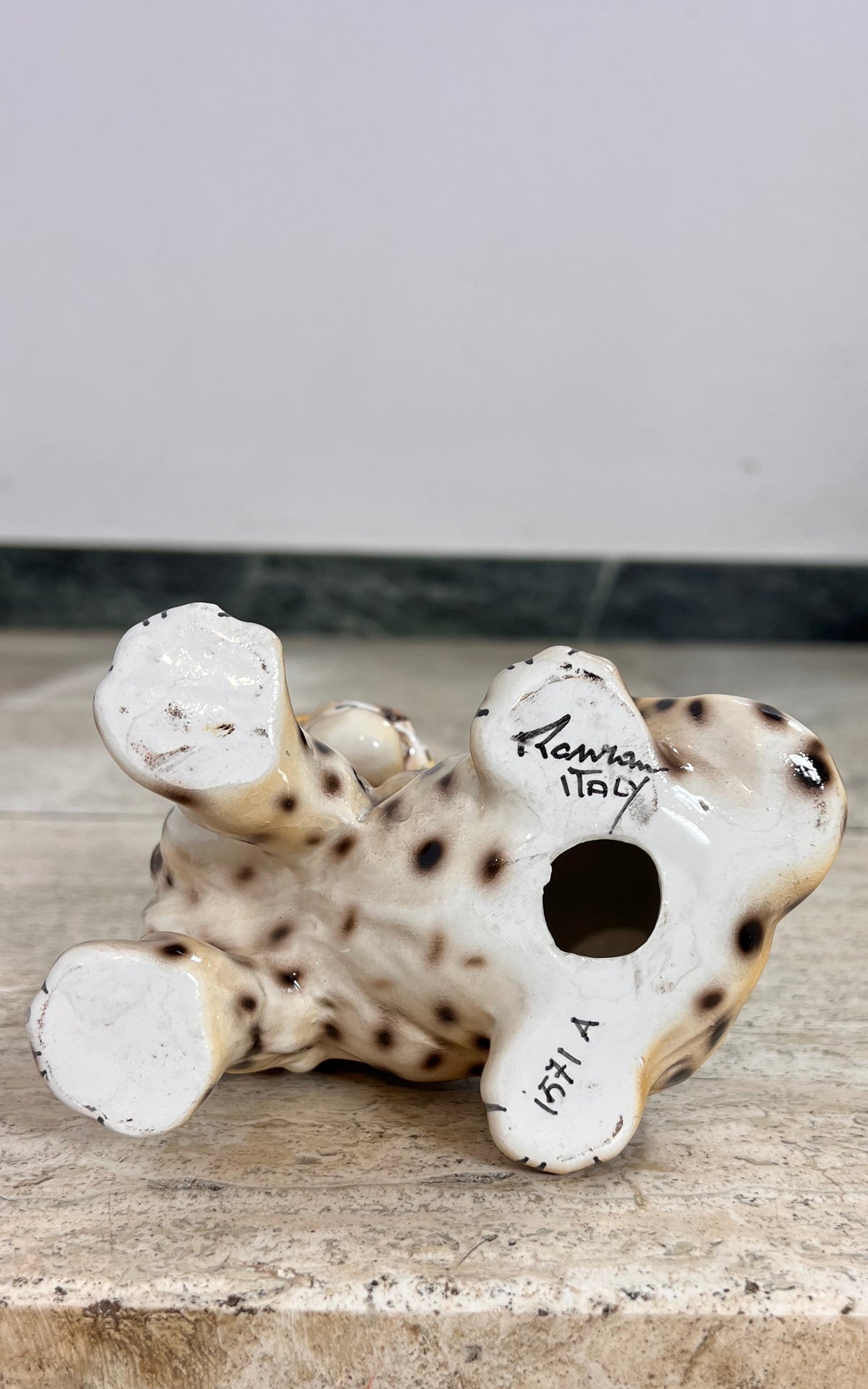 1970s Ronzan Ceramic Leopard Figurine – Made in Italy 1571 A