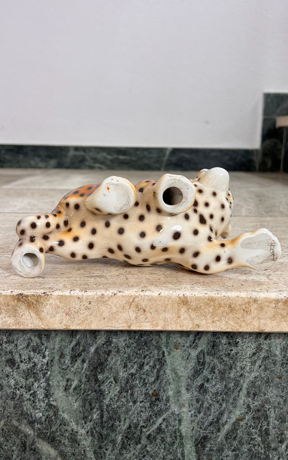1970s Ceramic Leopard Figurine
