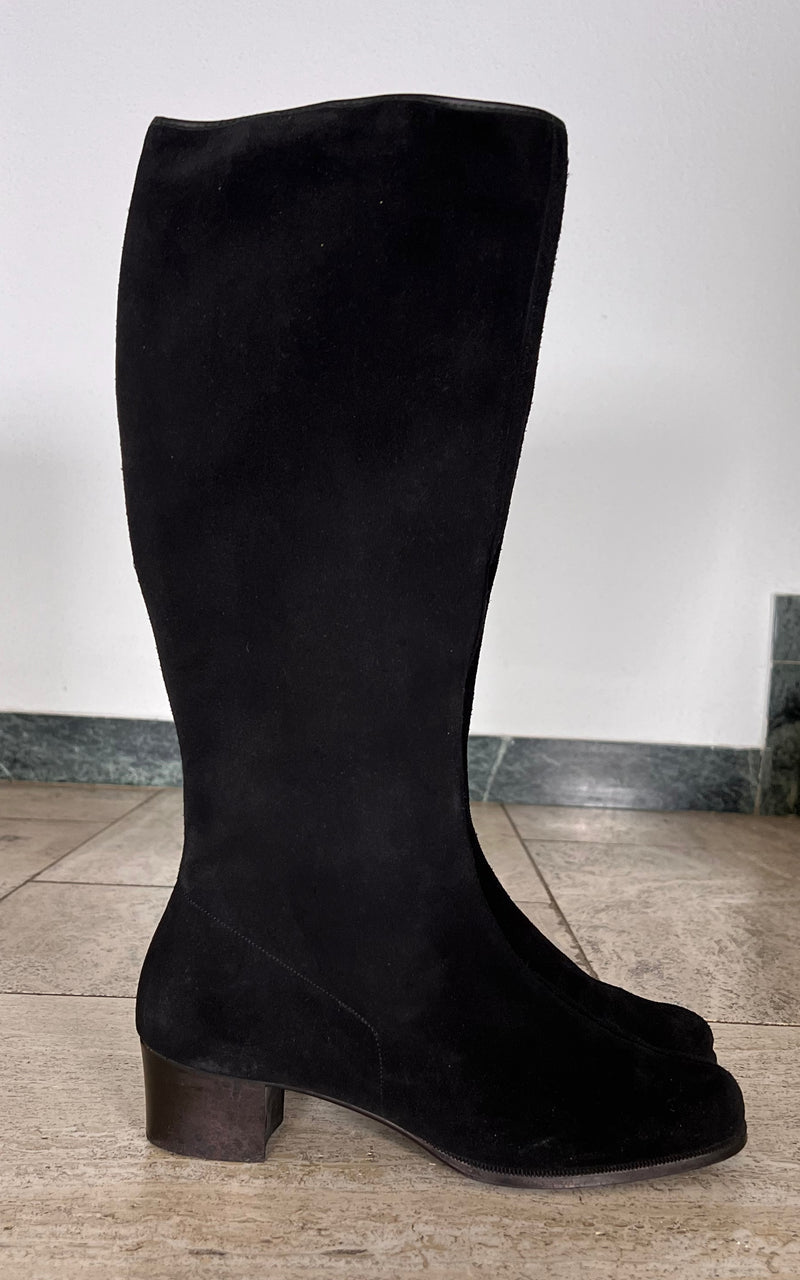 Vintage 60s Suede GoGo Boots 36