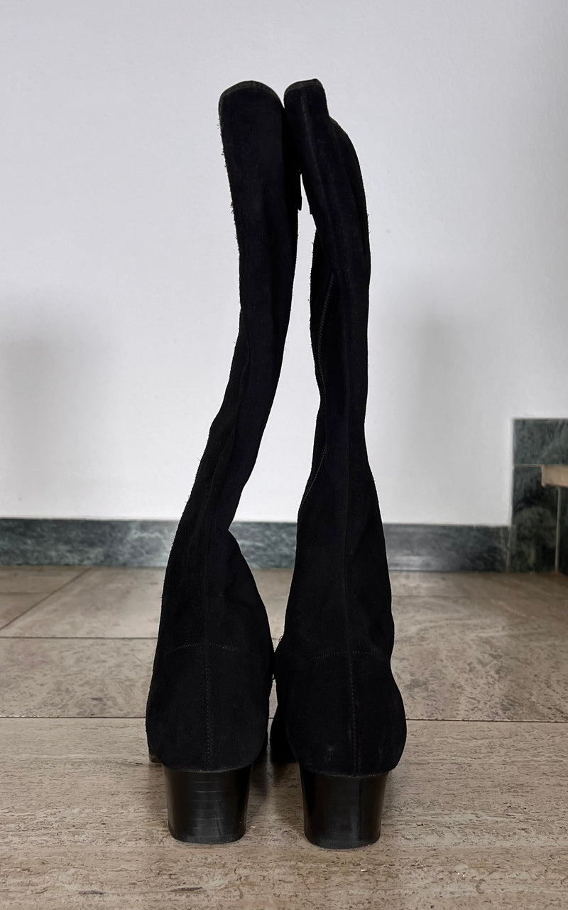 Vintage 60s Suede GoGo Boots 36