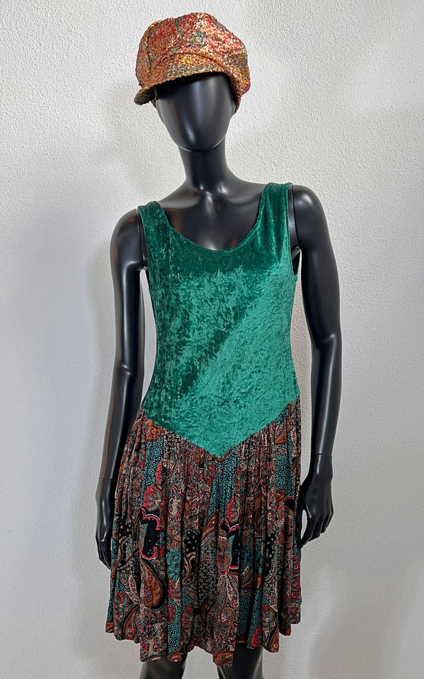 Vintage 90s Velvet Summer Dress