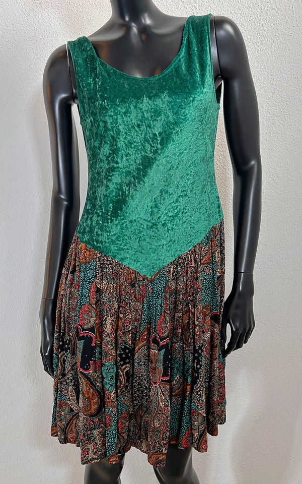 Vintage 90s Velvet Summer Dress