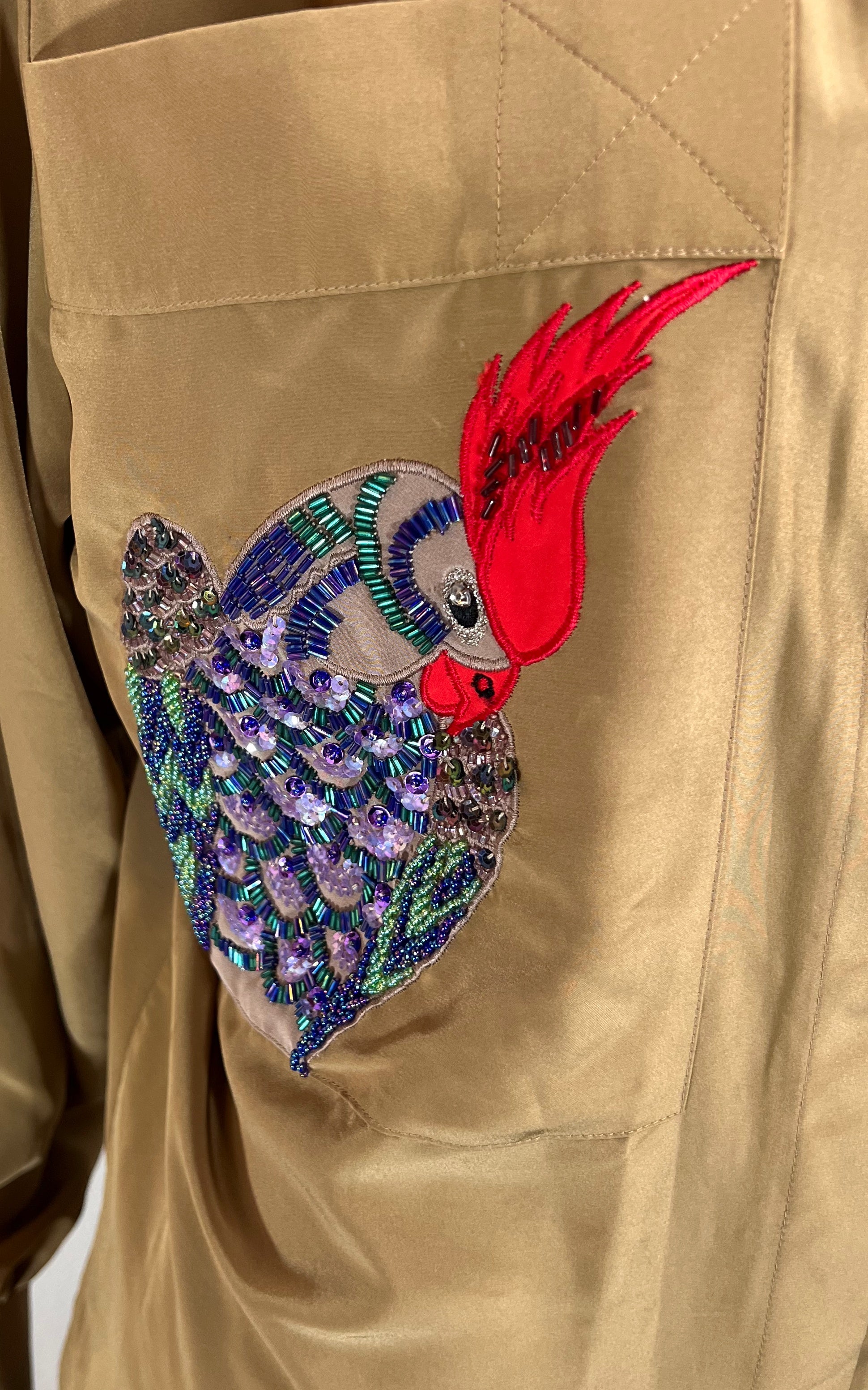 Vintage Madeleine Parrot Blouse