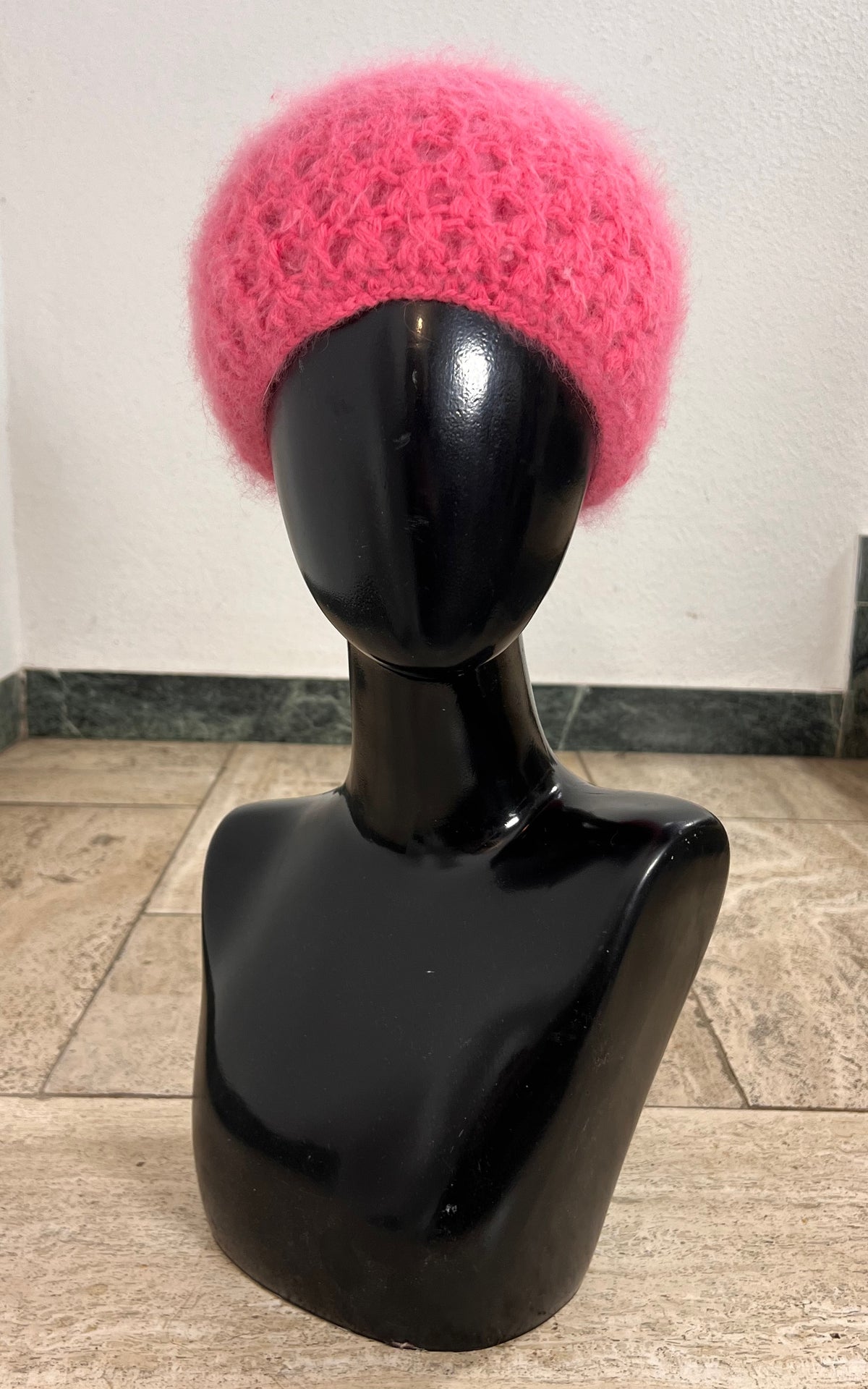 Vintage Yessica Pink Angora Blend Beret