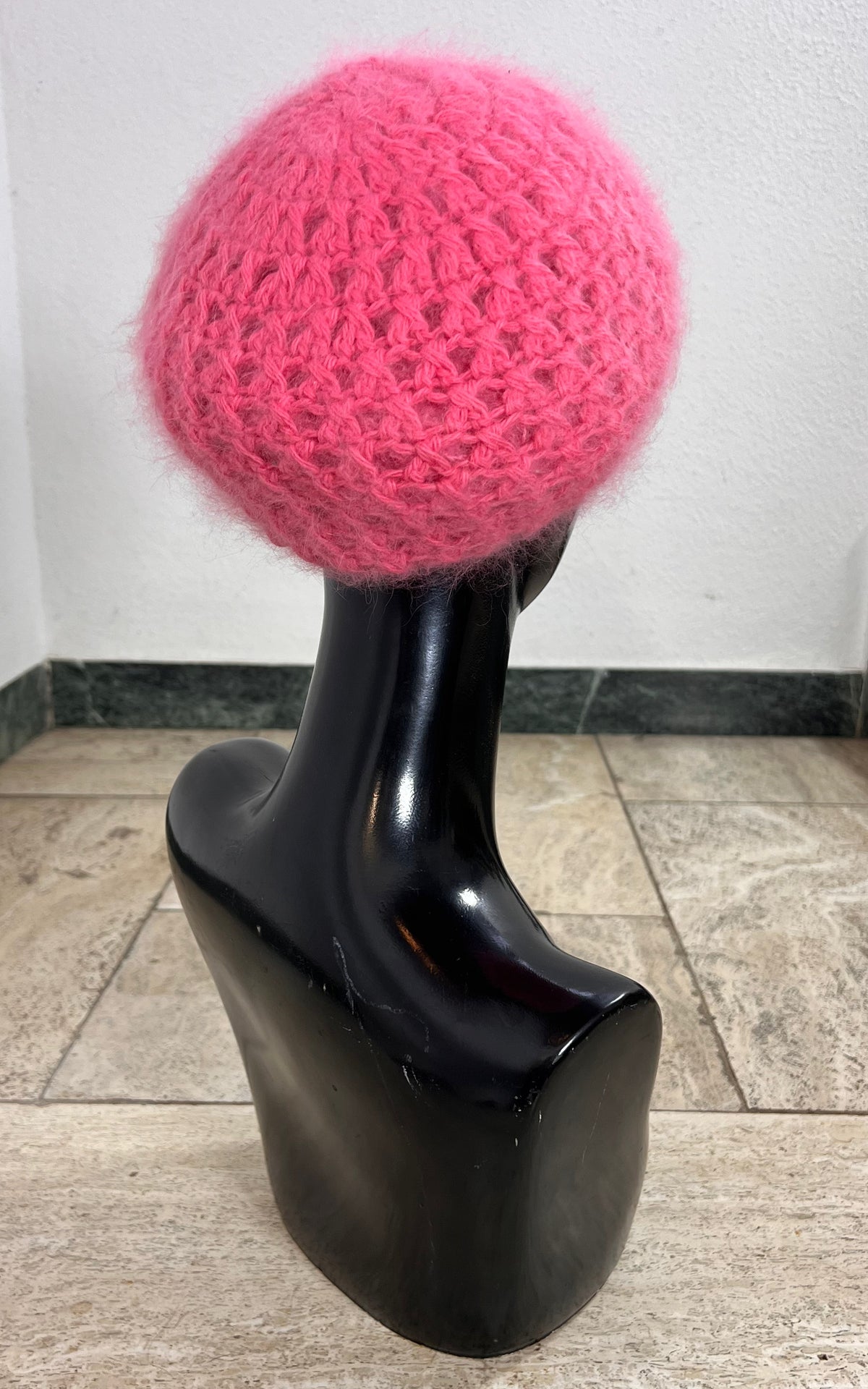 Vintage Yessica Pink Angora Blend Beret
