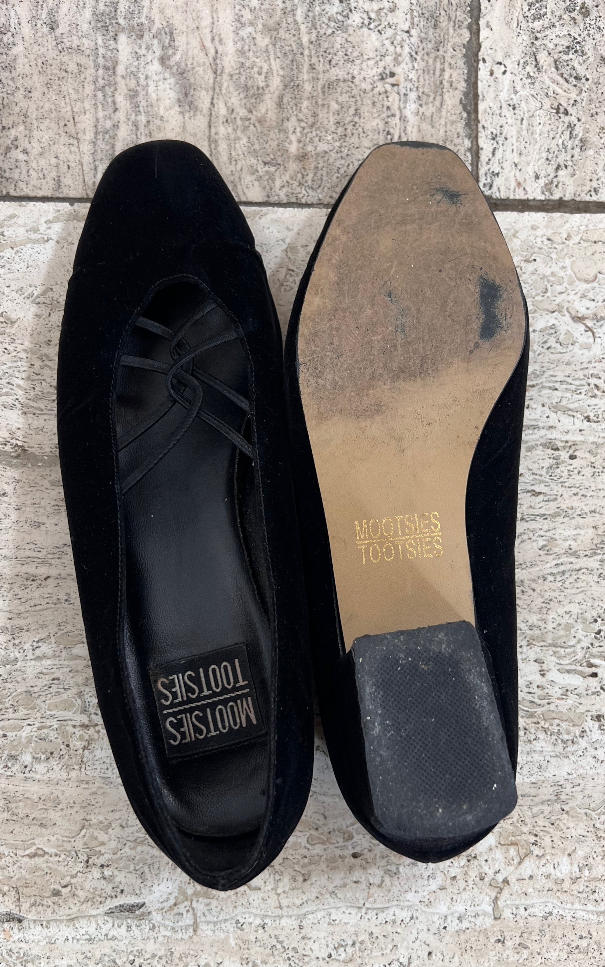 Vintage Mootsie Tootsie Velvet Ballerinas 41