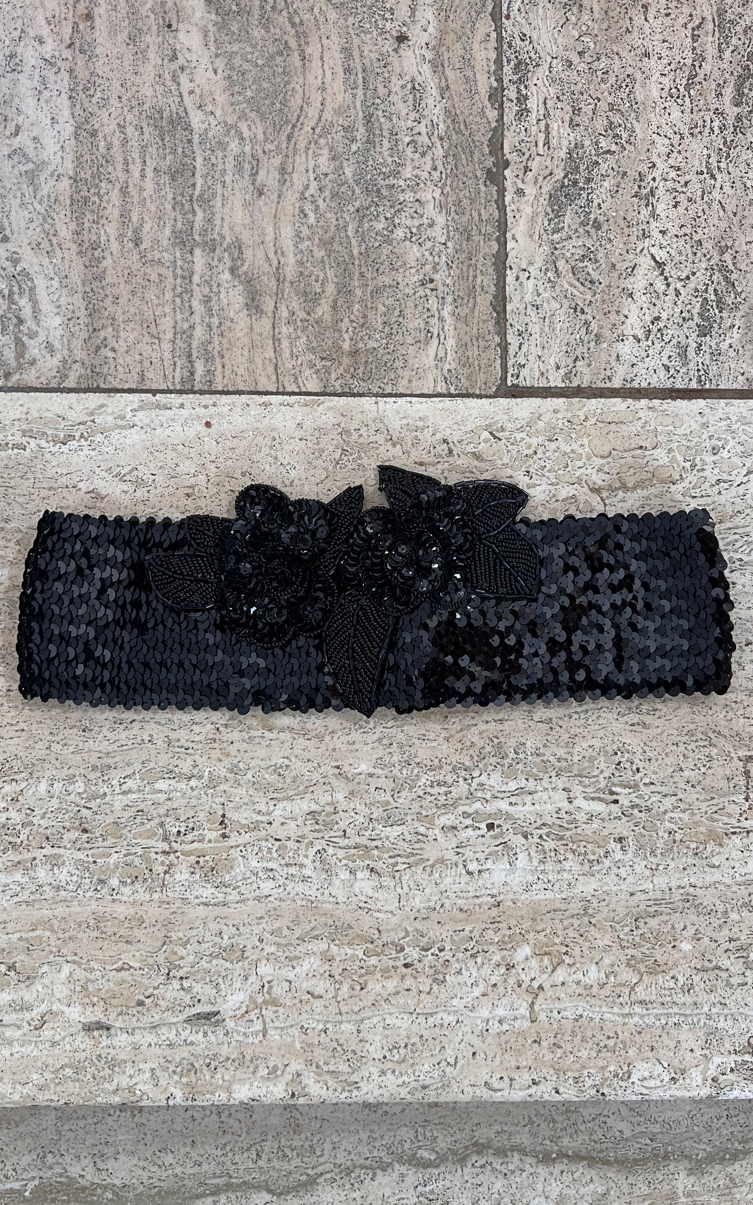 Vintage Frank Usher Sequin Stretch Belt