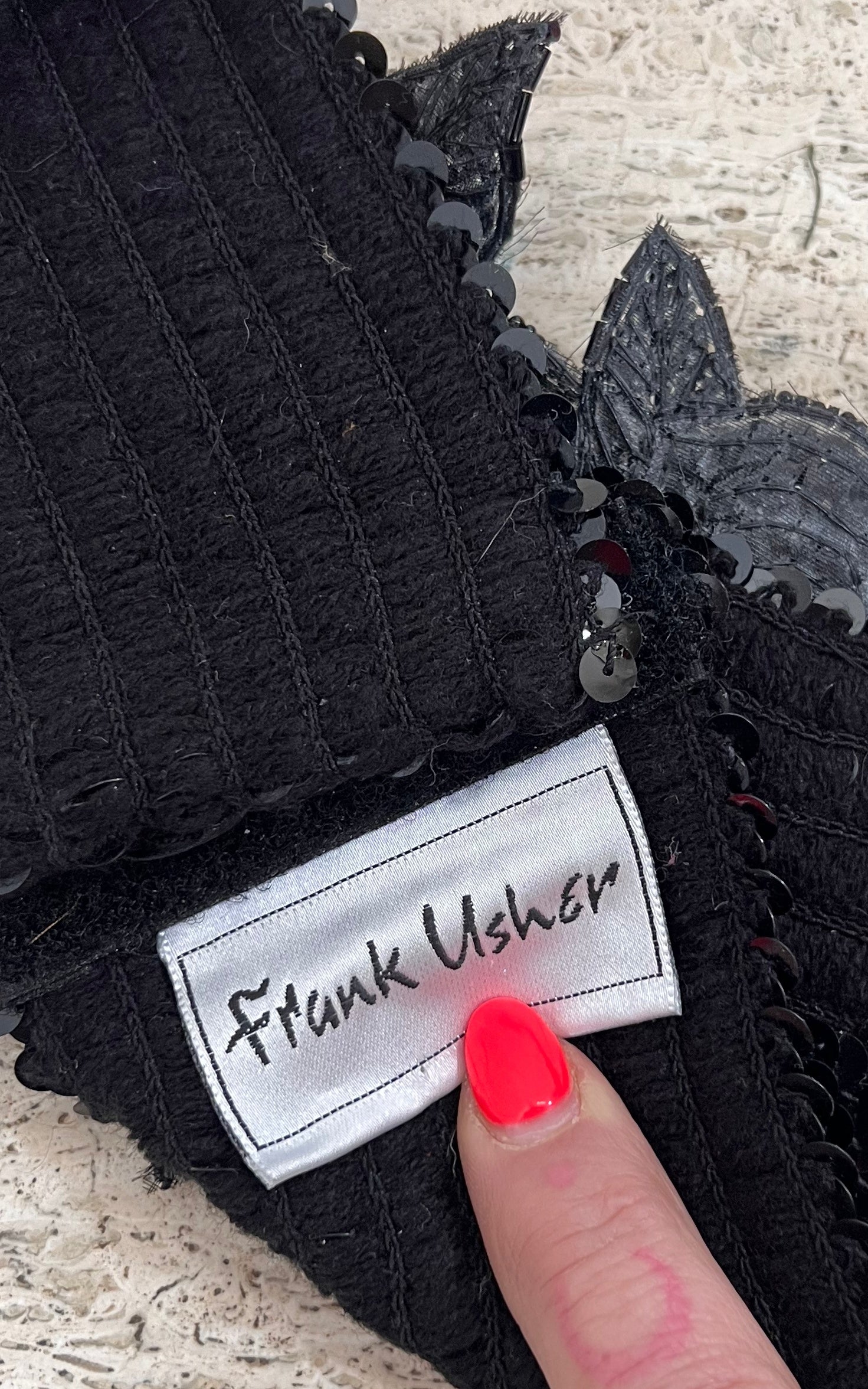 Vintage Frank Usher Sequin Stretch Belt