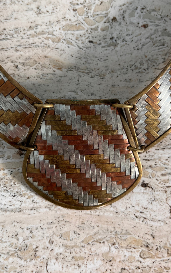 1968 VINTAGE X BOHEMIAN BOTANICALS Vintage Metal Braided Necklace