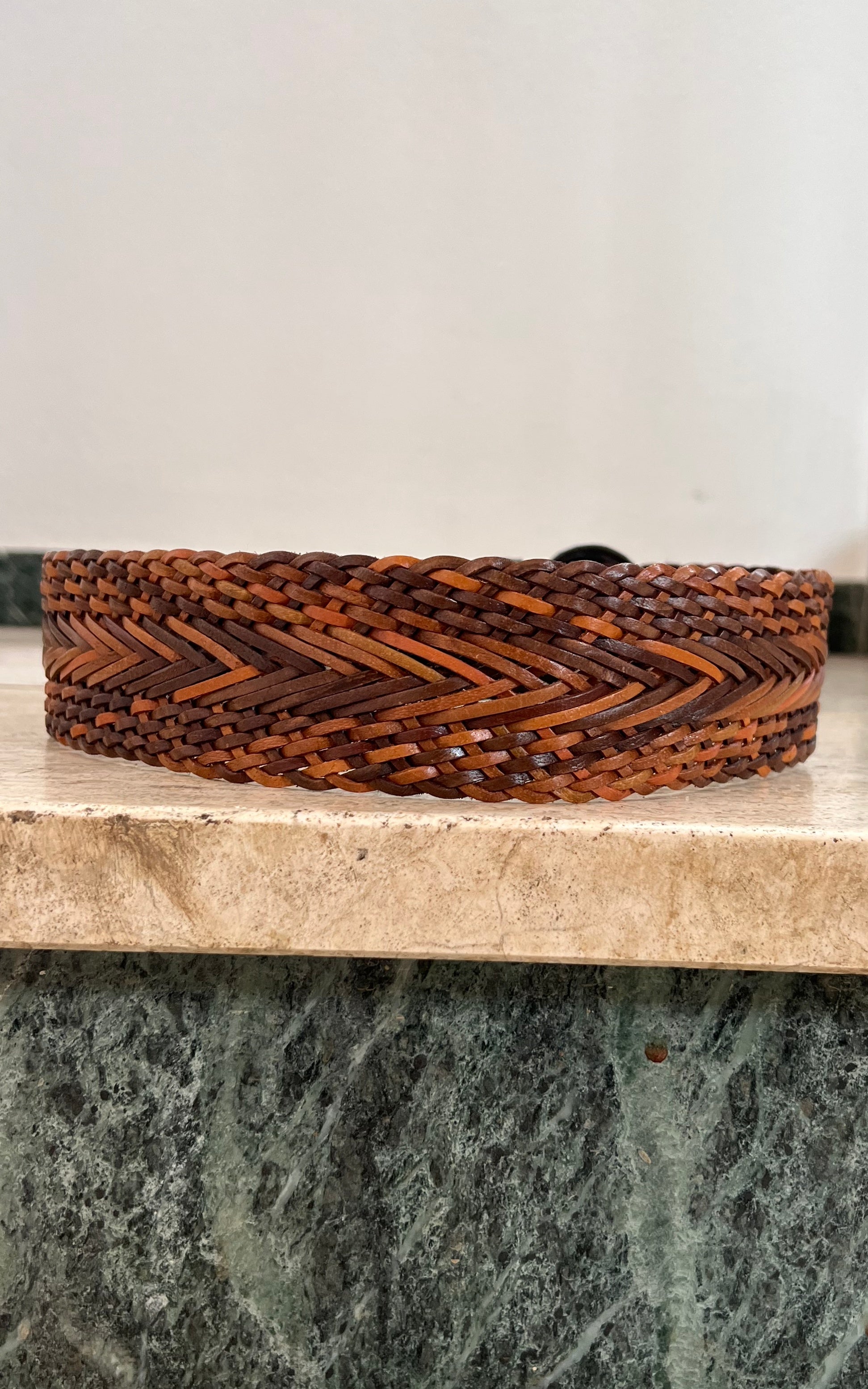 Vintage Braided Leather Belt