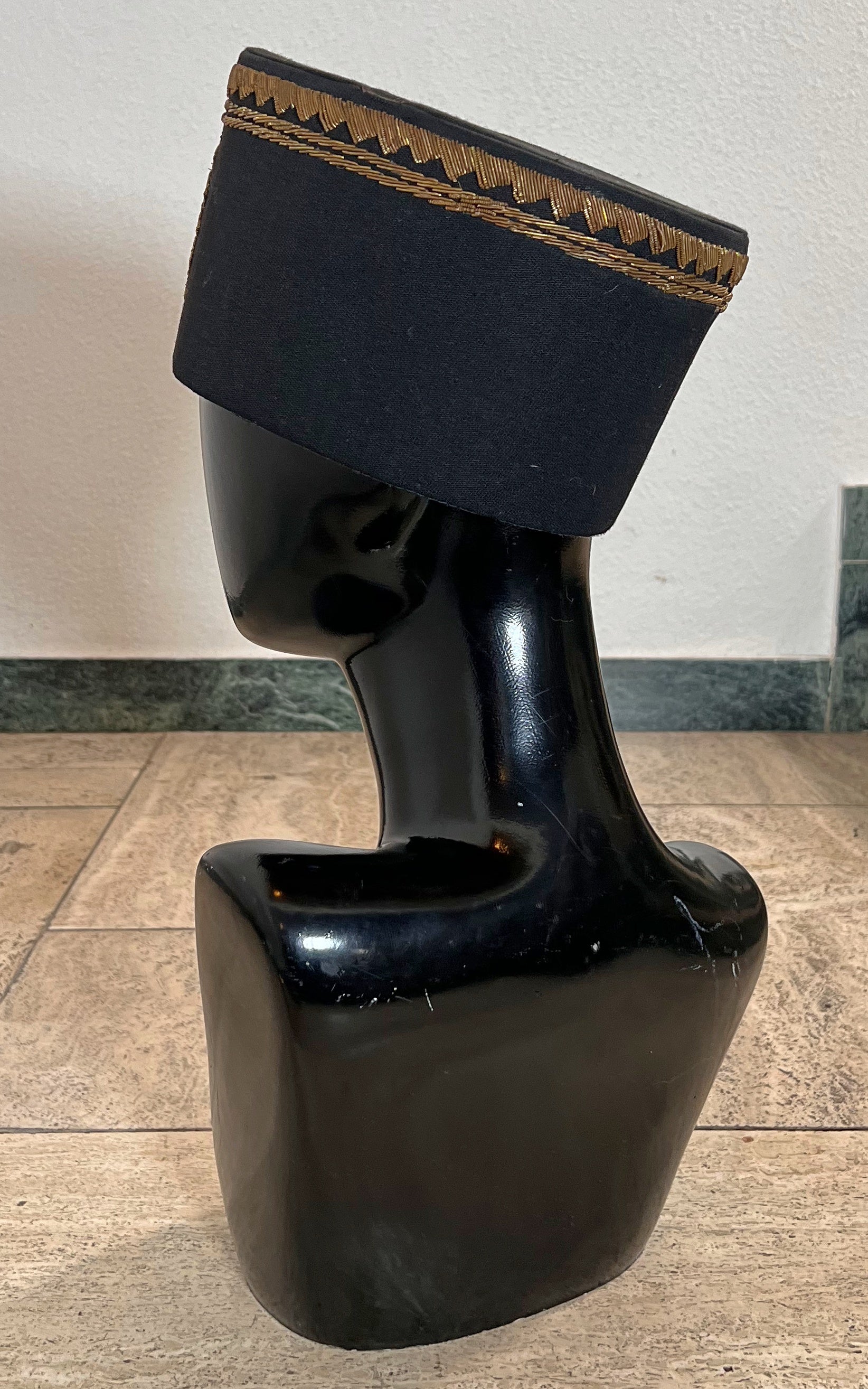 Antique Mine Workers Pill Box Hat