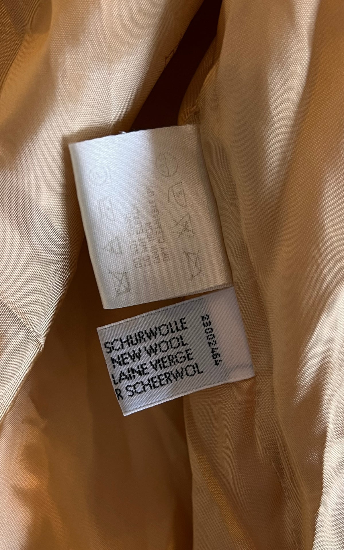 Vintage Escada by Margaretha Ley Apricot Coat – 100% Virgin Wool