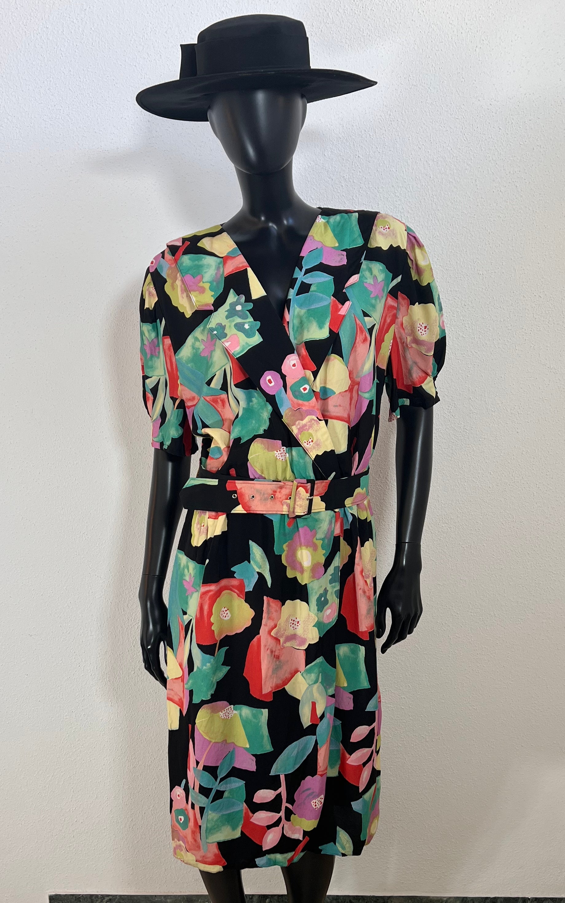 Vintage Crazy Pattern 90s Dress