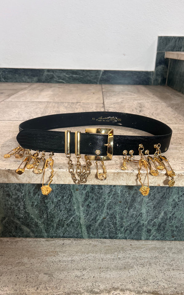 Vintage 80s Safety Pin Belt
