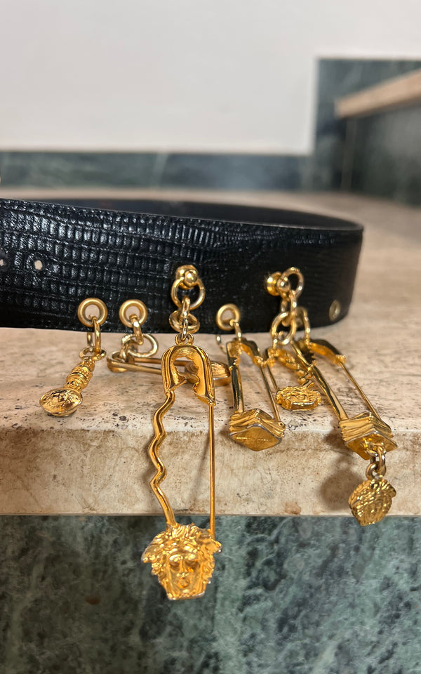 Vintage 80s Safety Pin Belt