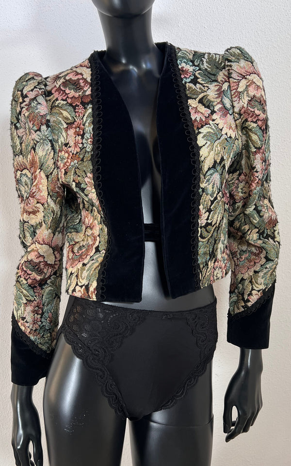 Vintage Gobelin and Velvet Jacket