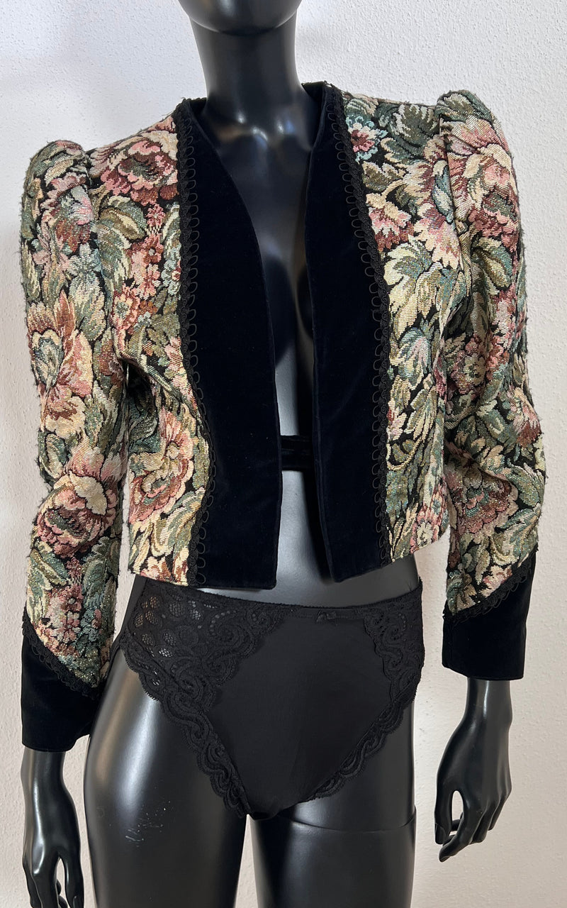 Vintage Gobelin and Velvet Jacket