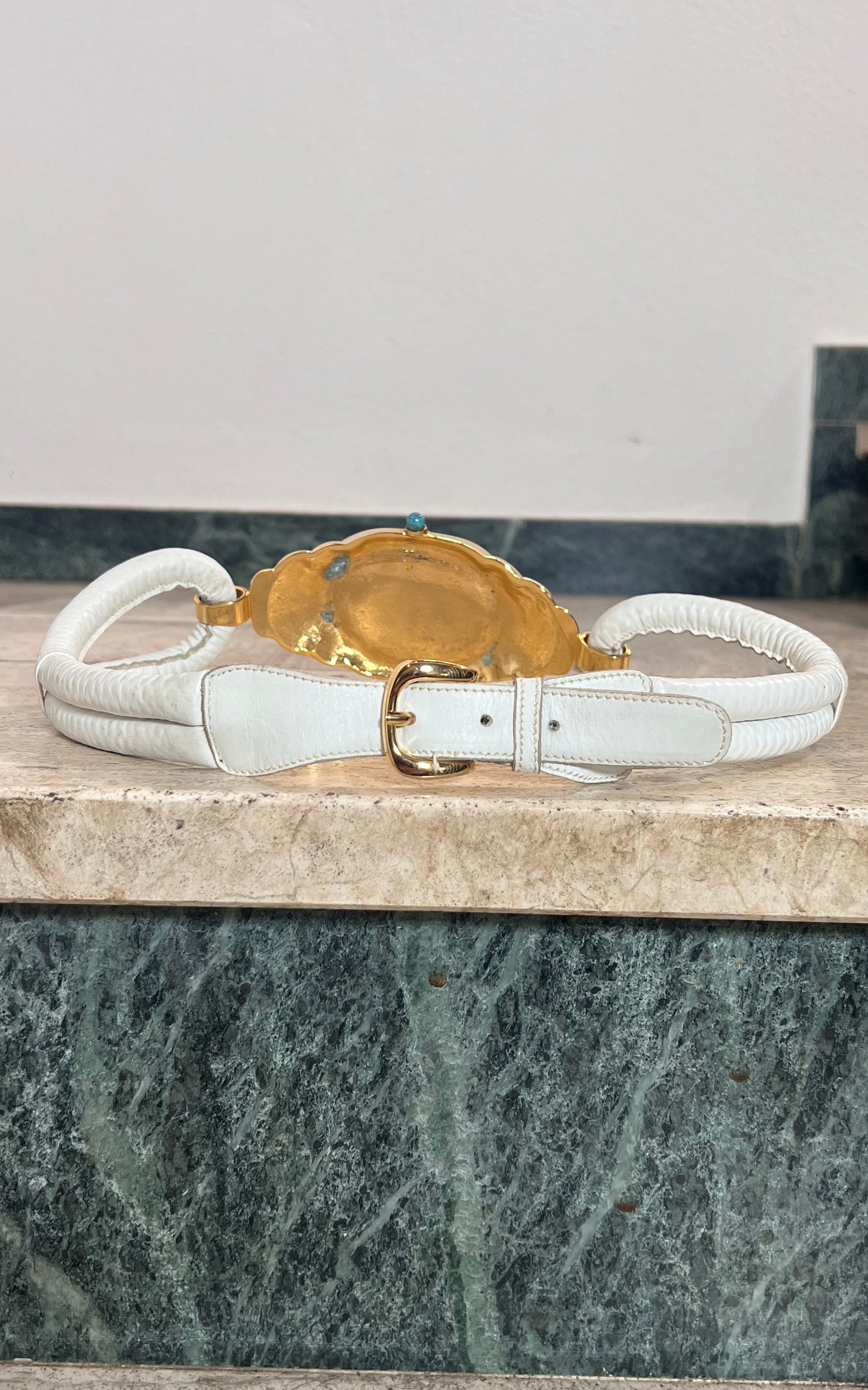 Vintage Escada Belt with turquoise Stones