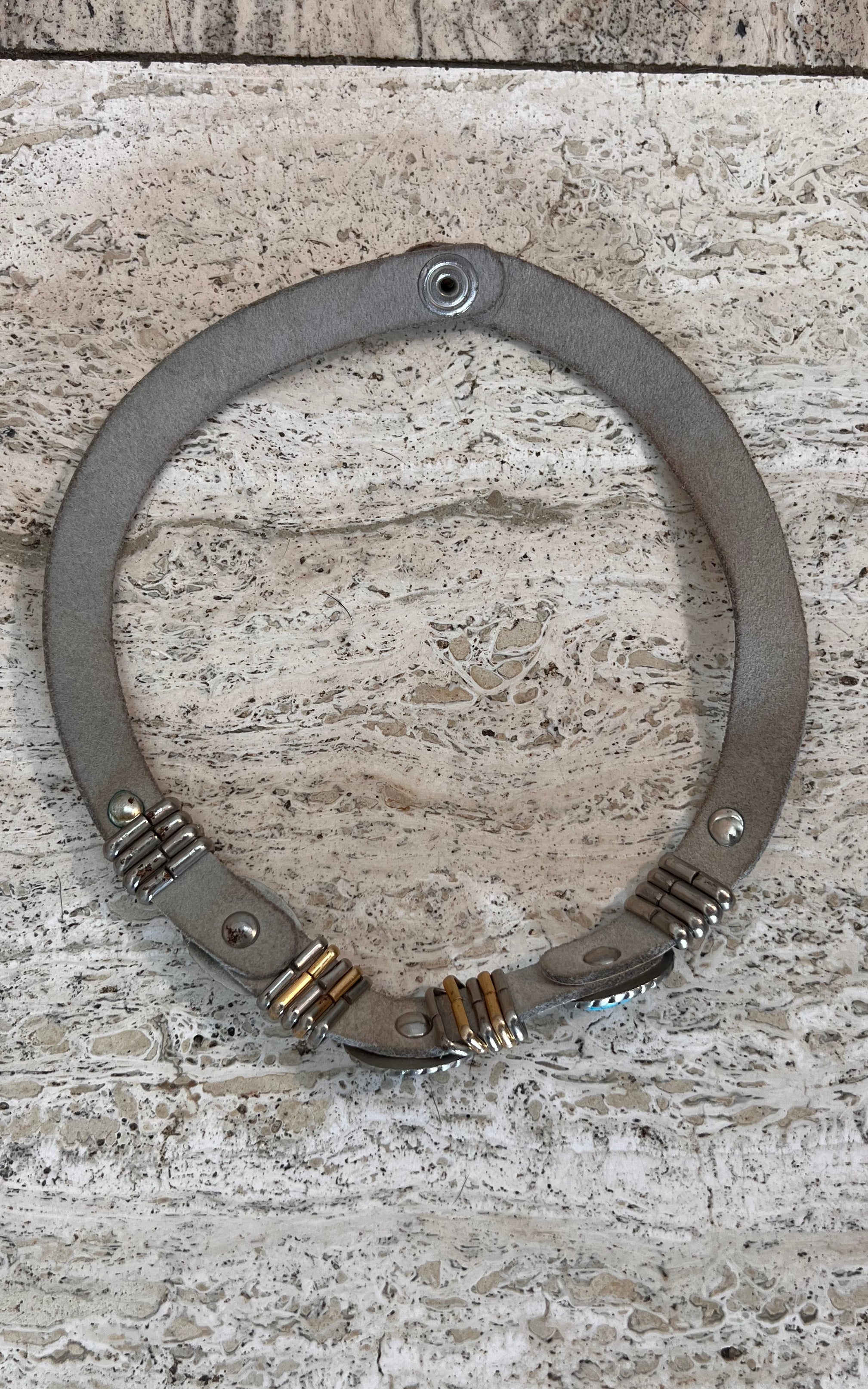 Vintage 80s Leather Necklace