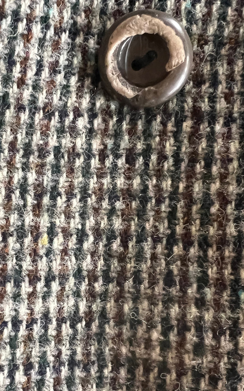 Vintage Harris Tweed Coat with Shawl
