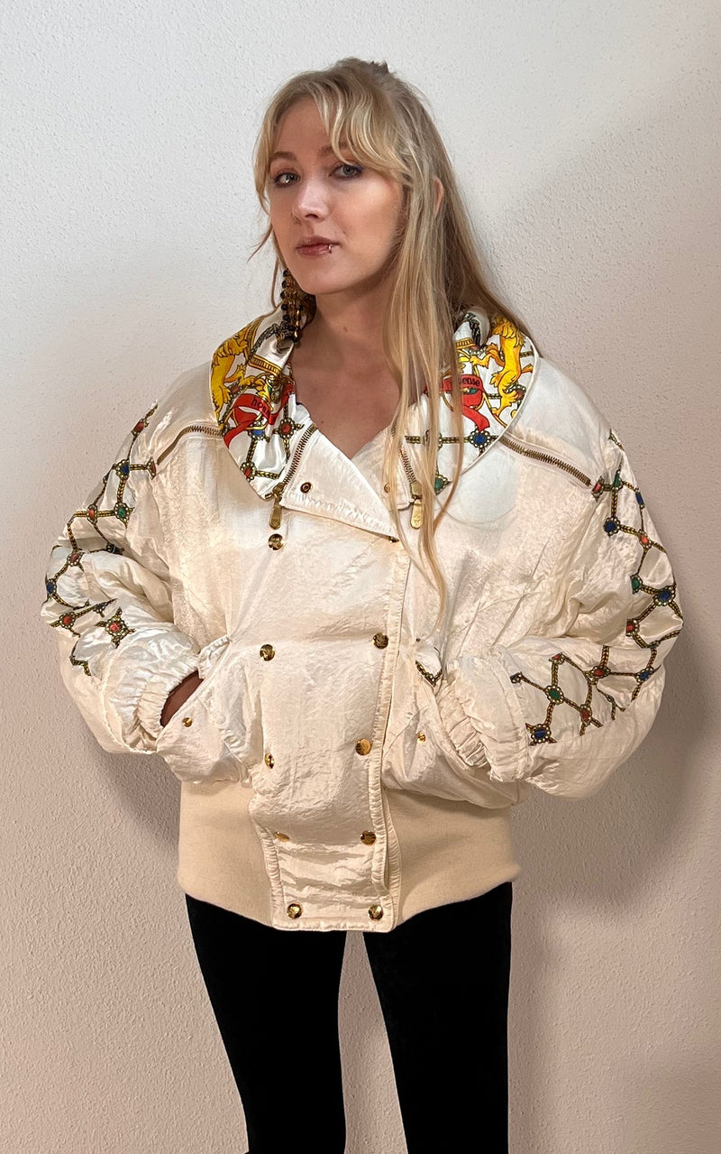 Vintage 90s MCM Satin Jacket