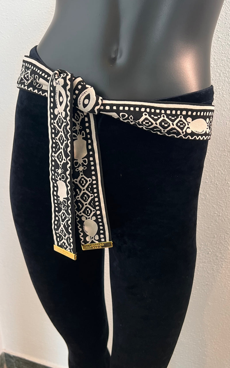 Vintage Leonard Paris Silk Belt / Skinny Scarf