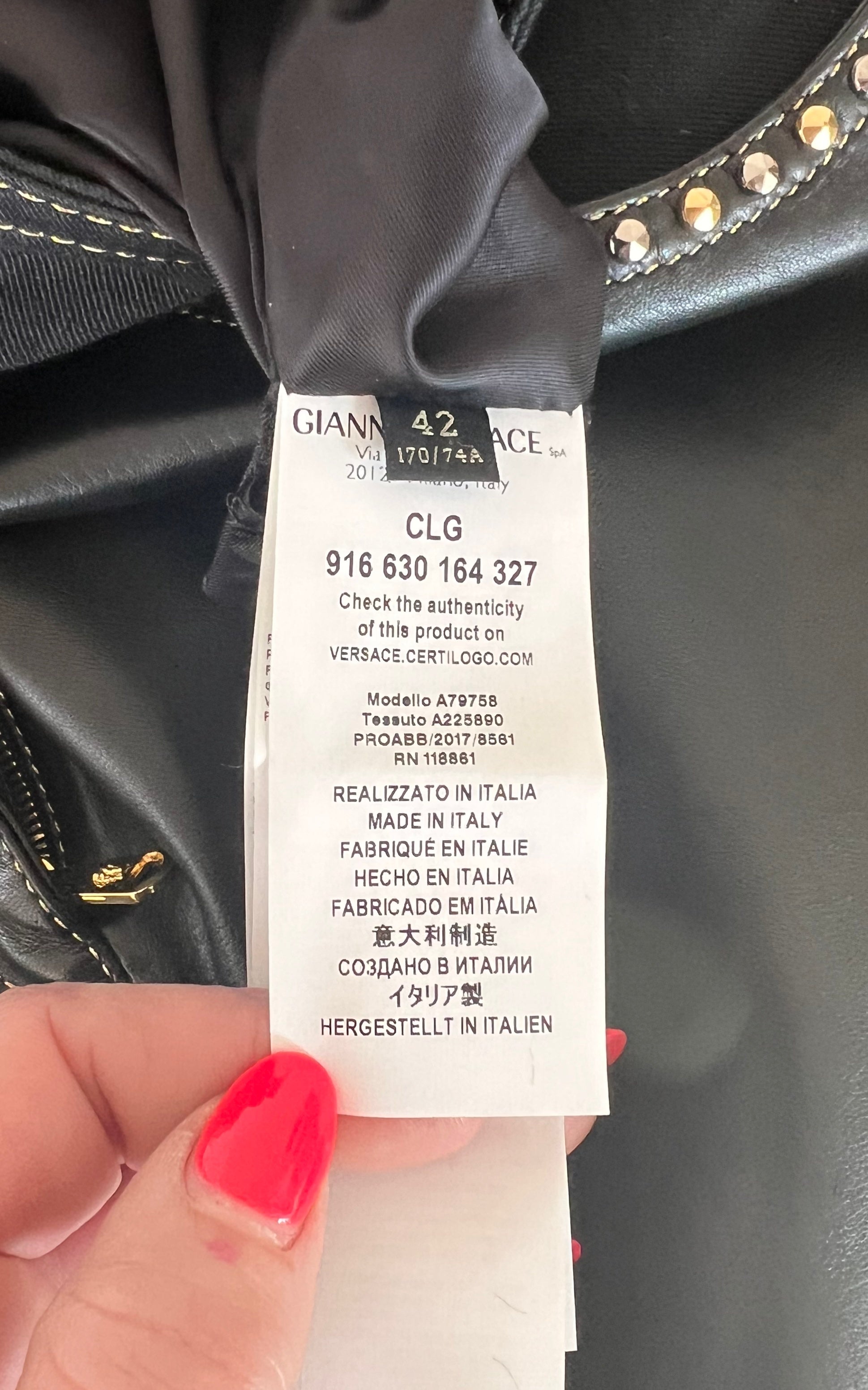 Vintage Gianni Versace Leather Skirt