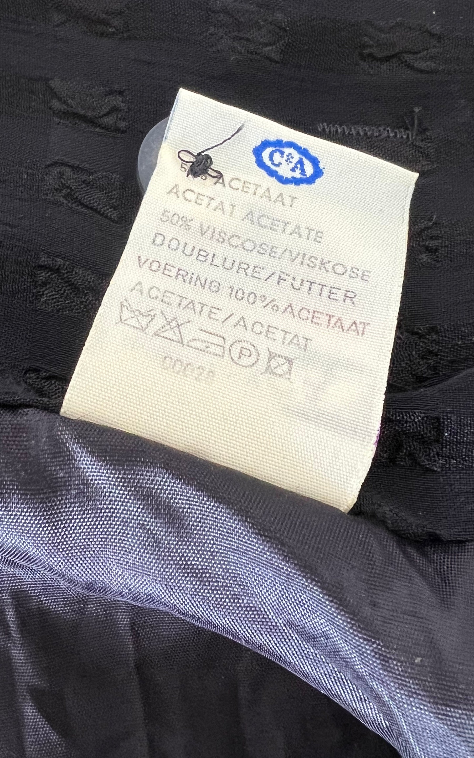 Vintage Black Pleated Skirt