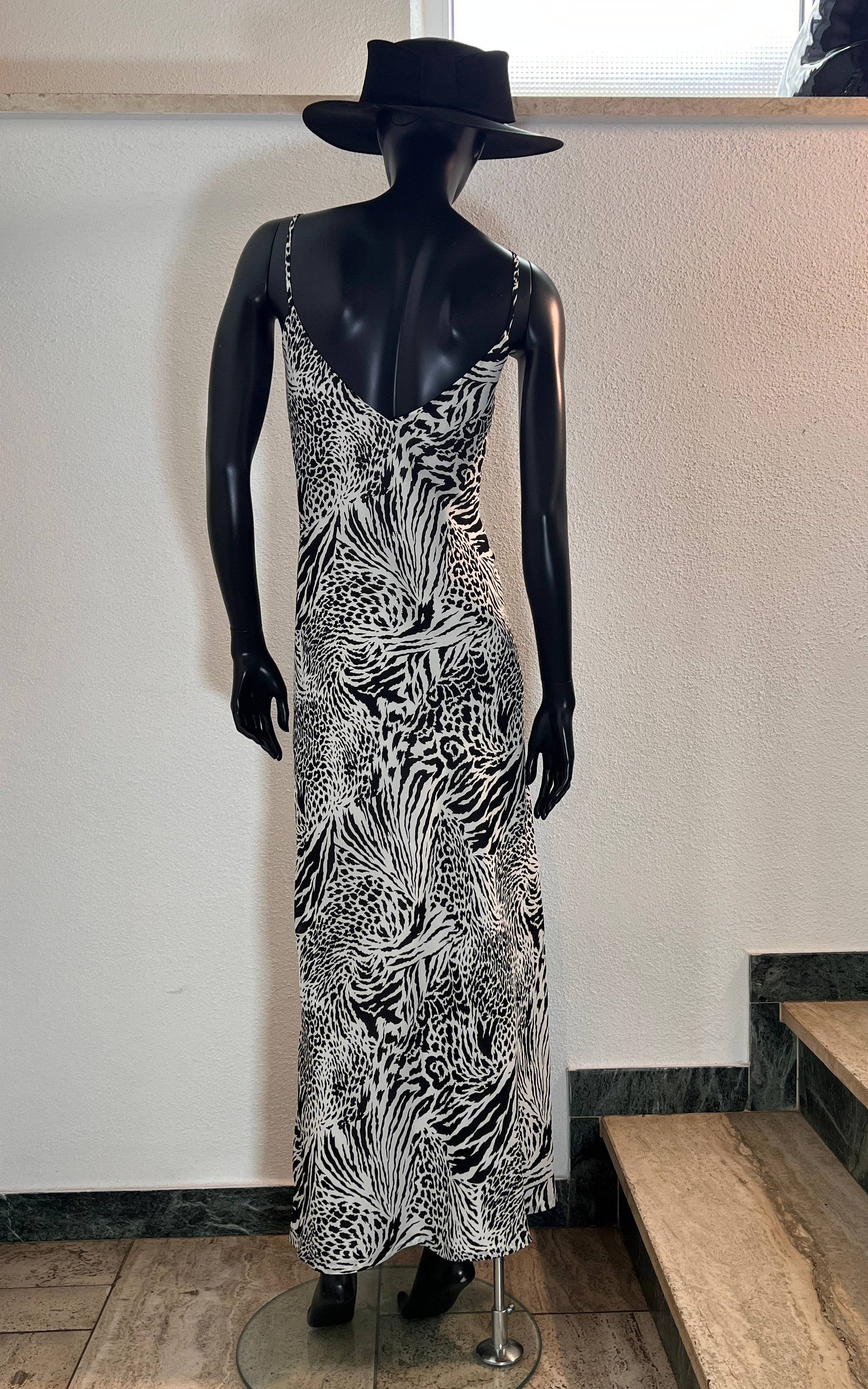 Vintage 90s Zebra Maxi Dress