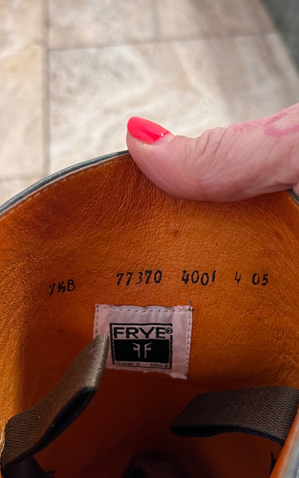 Frye Denim Blue Leather Western Boots with Contrast Stitching