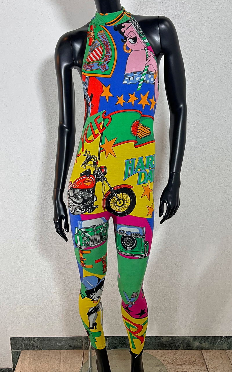 Vintage 90s Versace Jeans Couture Betty Boop Catsuit