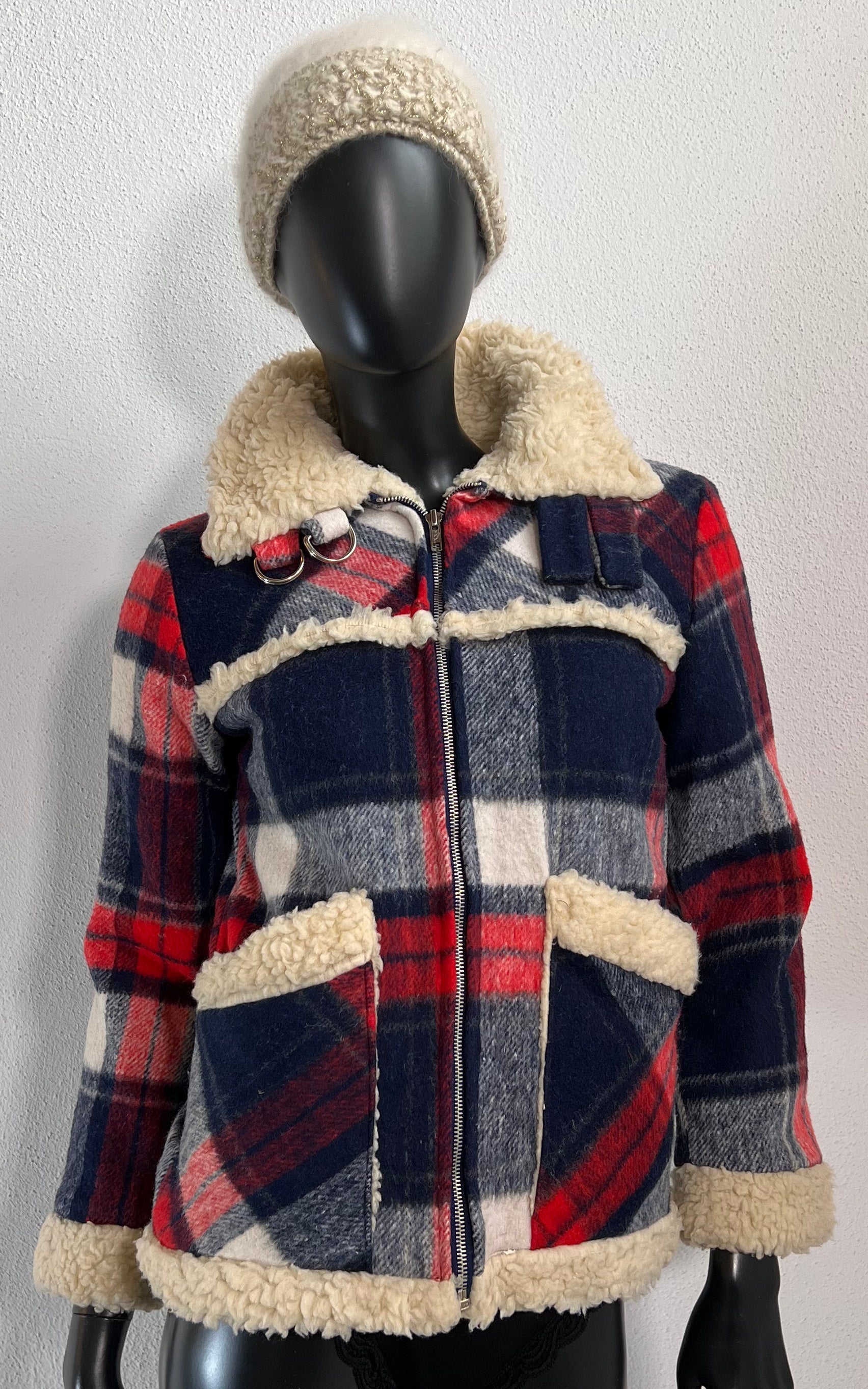 Vintage 70s Flannel Sherpa Jacket
