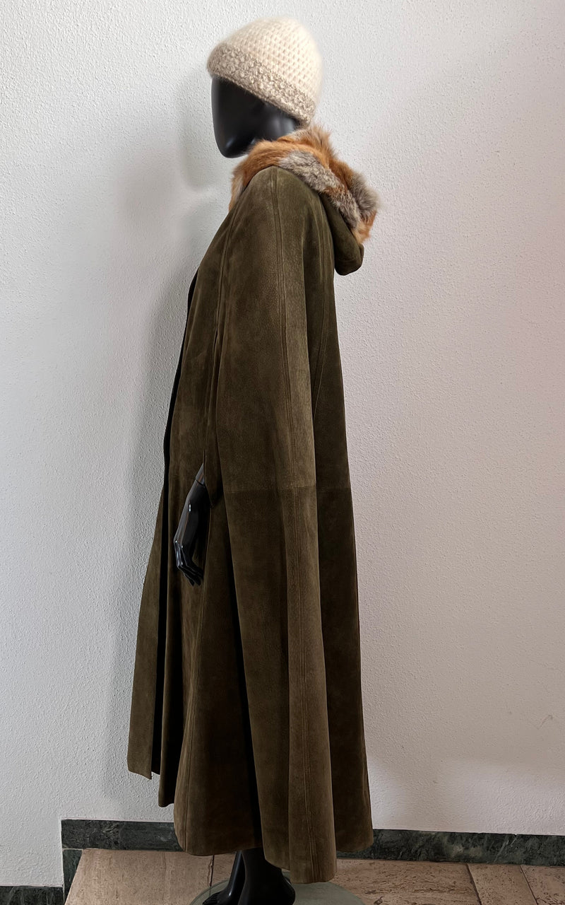 Vintage 70s Suede Cape